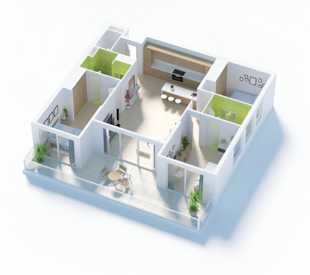 3d architectural interior model